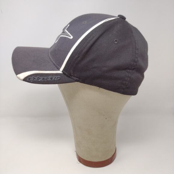 Alpinestars Flexfit Hat Size S-M Black Embroidered Logo 4 Autographs SEE DESC - Picture 6 of 11
